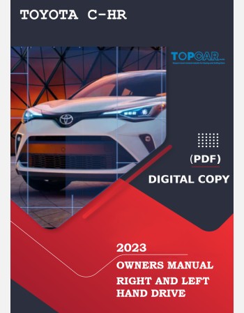 toyota c-hr 2023 owners manual rhd and lhd